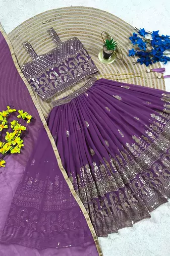 Kids pich fuax lehenga choli dupata  embroidery work