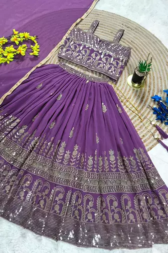 Kids pich fuax lehenga choli dupata  embroidery work