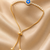 Gorgeous moving solitaire geometric heart slider bracelet
