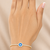 Gorgeous moving solitaire geometric heart slider bracelet