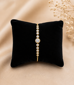 Radiant cz stone adjustable gold bracelet for women – elegant tennis style bracelet