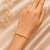 Radiant cz stone adjustable gold bracelet for women – elegant tennis style bracelet