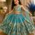 Kids Blue Fendi Embroidered Lehenga Choli with Dupatta