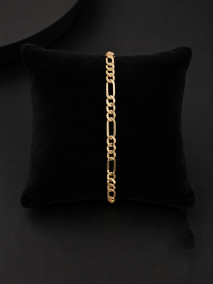 Gold figaro chain bracelet for men & women 1