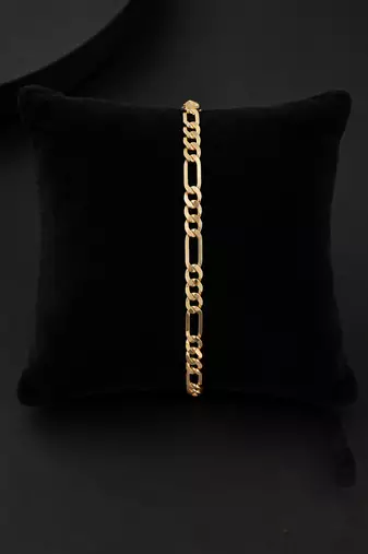 Gold figaro chain bracelet for men & women