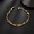 Gold figaro chain bracelet for men & women