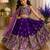 Kids Blue Fendi Lehenga Choli with Dupatta Embroidery Work