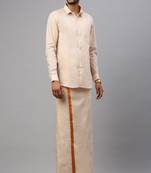Copper shirt cotton blend dhoti dhoti-kurta