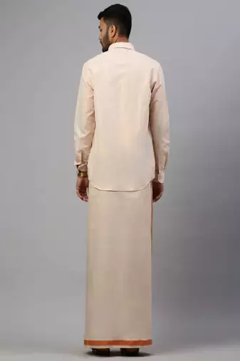 Copper shirt cotton blend dhoti dhoti-kurta