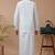 pale blue plain cotton blend dhoti set dhotis