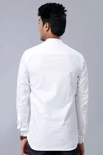 White thread work cotton straight kurta