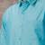 Blue plain cotton shirt and veshti set