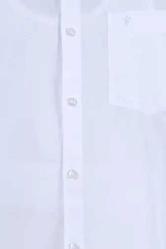 White zari border cotton blend shirt and veshti set