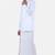 White zari border cotton blend shirt and veshti set