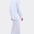 White zari border cotton blend shirt and veshti set