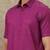 Violet plain cotton shirt dhoti-kurta
