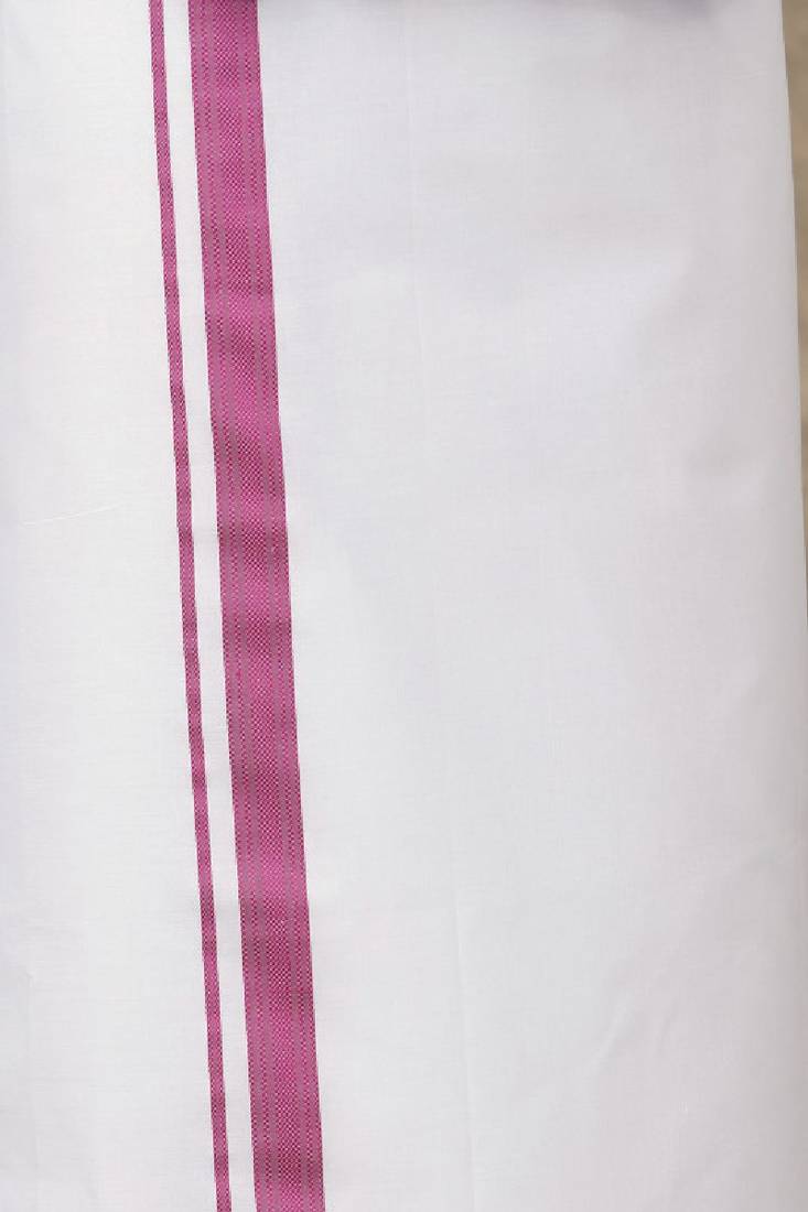 Violet plain cotton shirt dhoti-kurta