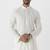 Cream mandarin collar straight short kurta