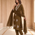 Vibrant gold embroidered kurti with pant and dupatta set