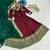 Royal maroon anarkali gown with zari border dupatta for women