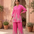  pink casual co-ord set with floral print