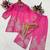  pink casual co-ord set with floral print