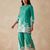  teal casual co-ord set with floral print