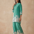  teal casual co-ord set with floral print