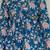 Blue floral printed cotton tunic short kurti top for women