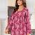 Maroon floral printed cotton tunic short kurti top for women