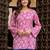 Pink floral printed cotton tunic short kurti top for women