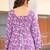 Purple floral printed cotton tunic short kurti top for women