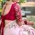 Light Pink Dolla Silk blend Party Wear Saree With Contrance Blosue Peice