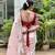 Light Pink Dolla Silk blend Party Wear Saree With Contrance Blosue Peice