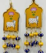Cow Painting Latkan Hanging Diwali Decorations for Door Rajasthani Home Living Room Decoration [Small16]