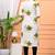 Green floral printed cotton tunic short kurti top for women