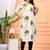 Green floral printed cotton tunic short kurti top for women