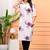 Purple floral printed cotton tunic short kurti top for women