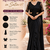 Designer black fandy satin ready-to-wear saree with embroidered stiched blouse     wedding & party wear