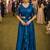 Designer blue fandy satin ready-to-wear saree with embroidered stiched blouse     wedding & party wear