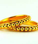 gold platted moti bangle kara size-2.4,2.6,2.8