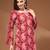 Maroon floral printed cotton tunic short kurti top for women