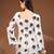 White floral printed cotton tunic short kurti top for women