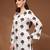 White floral printed cotton tunic short kurti top for women