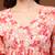 Orange floral printed cotton tunic short kurti top for women