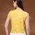 Yellow floral printed cotton tunic short kurti top for women