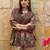 Green floral printed cotton tunic short kurti top for women