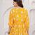 Yellow floral printed cotton tunic short kurti top for women