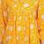 Yellow floral printed cotton tunic short kurti top for women