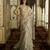 Silver embellished tissue pre drape lehenga saree set